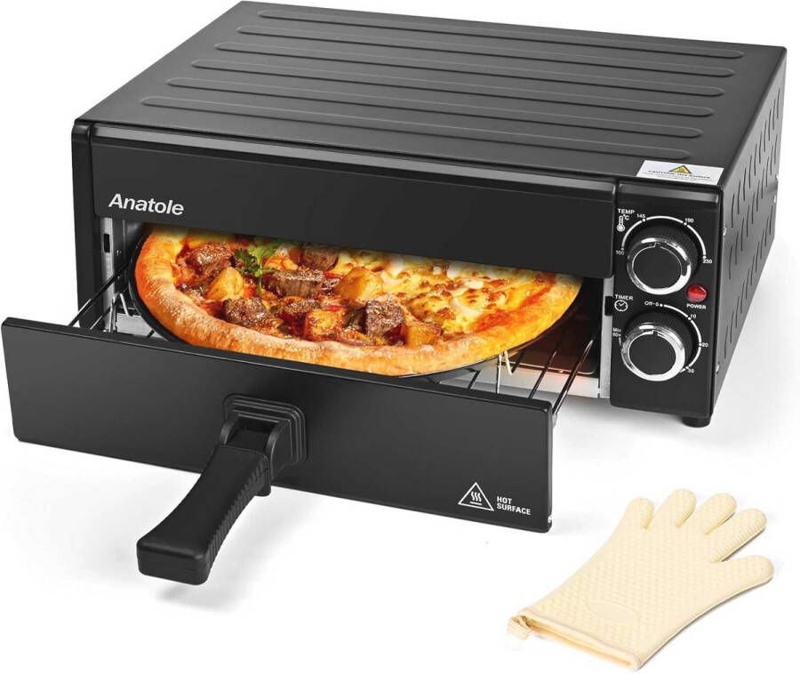 Elektrische Pizzaoven 30 5 cm 1800 W Instelbare Temperatuur Multifunctionele Keukenapparaat
