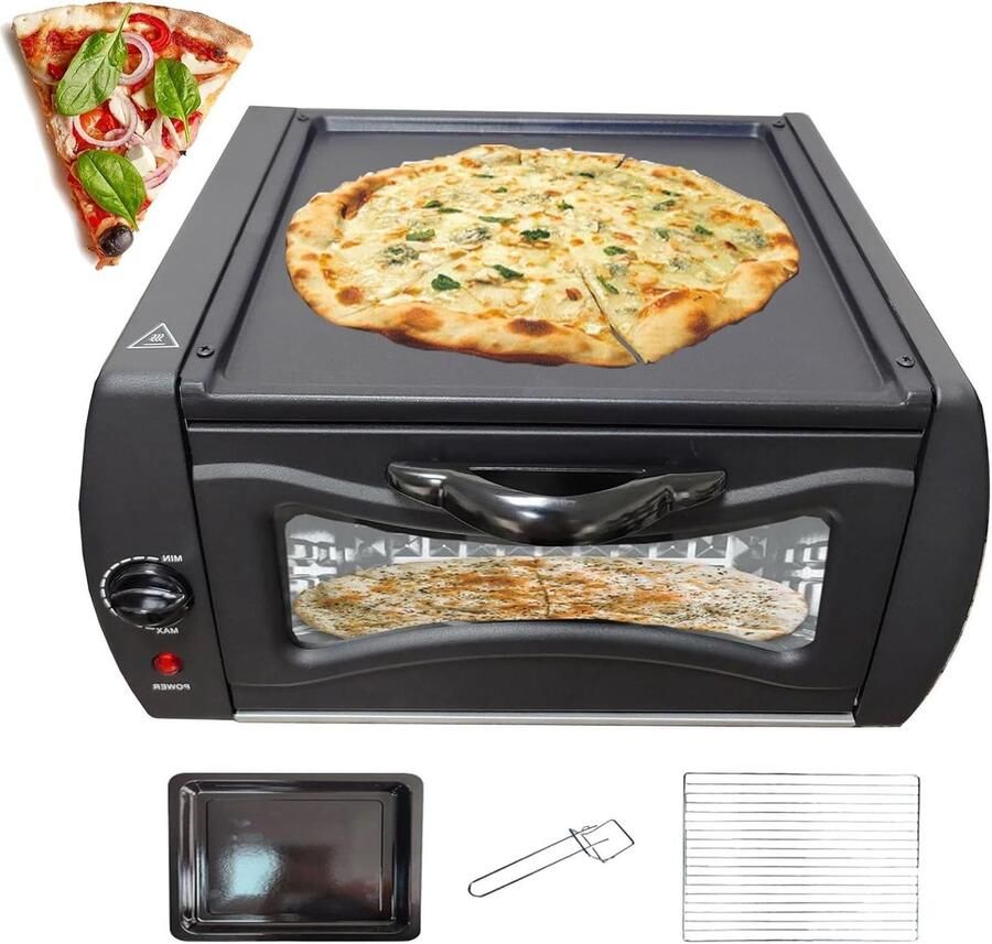 Elektrische Pizzaoven Broodmaker Tandoor Snel Bakken Thuis 15L Grote Capaciteit 50-400°C Instelbaar Zilver