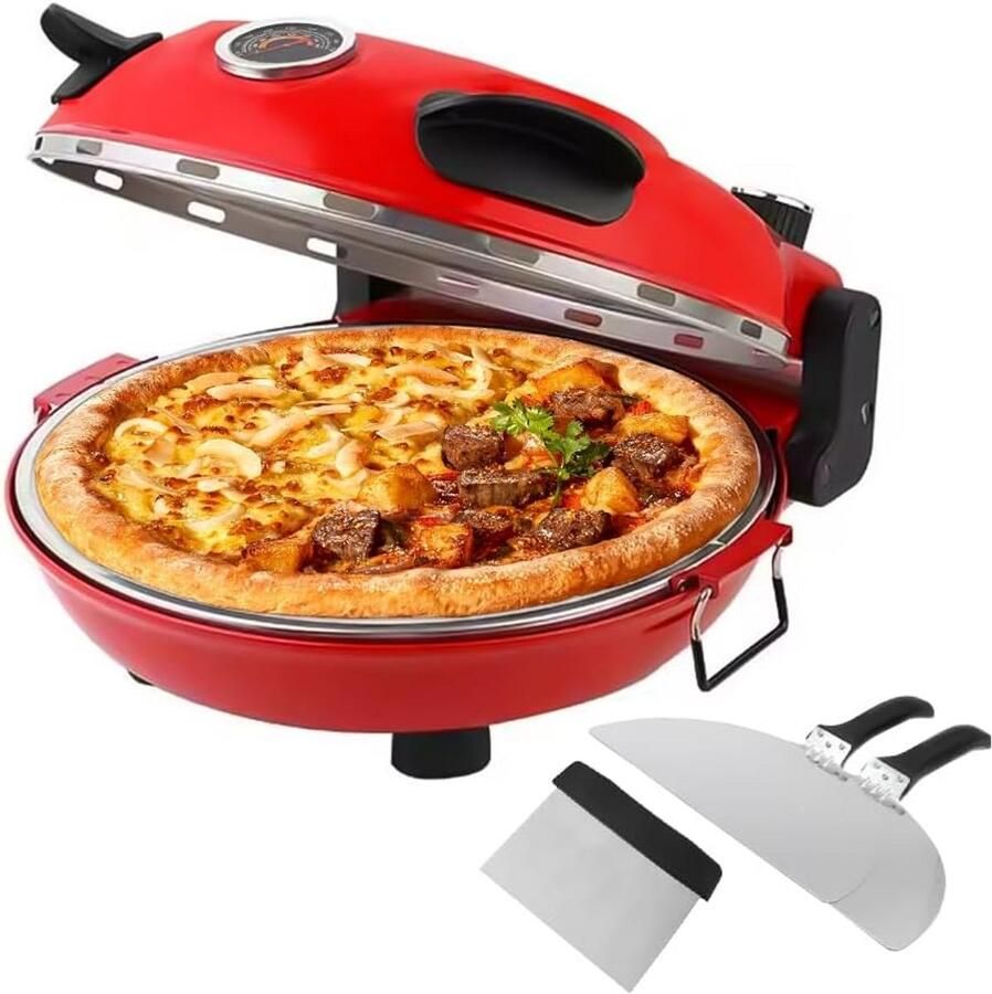 Elektrische Pizzaoven Buiten Met Professionele Pizzasteen tot 420°C