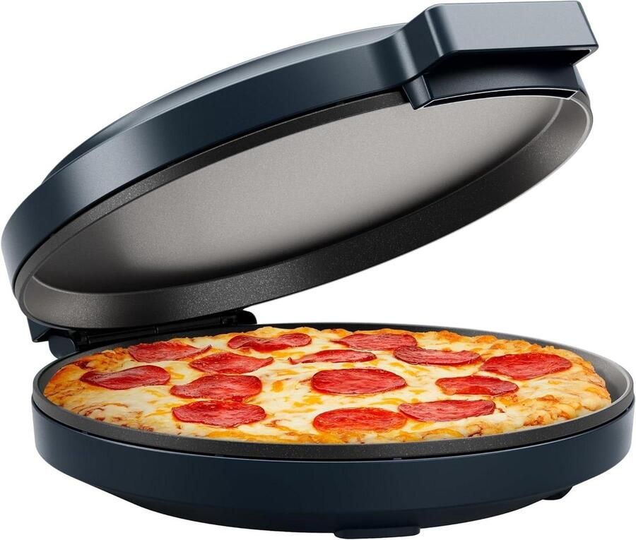 Elektrische Pizzaoven Keukenmachine Snelle Maaltijden Veelzijdig Apparaat 30 cm Platen Zwart