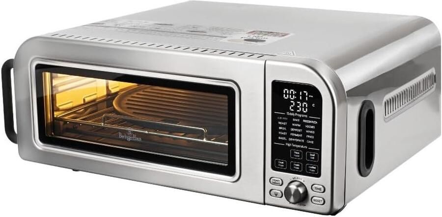 Elektrische Pizzaoven Mini Oven Lekker Eten Hoge Temperatuur 18 Liter Mat Zwart