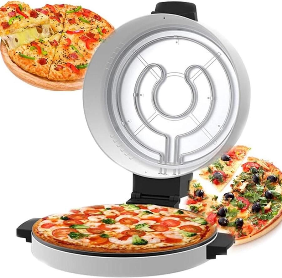 Elektrische Pizzaoven Pizza Maker Calzone Thuis Pizza Bakken Antislip Bodem 30CM Zwart