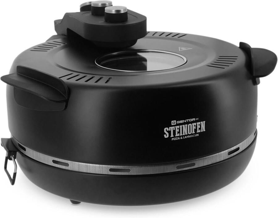 Elektrische Pizzaoven Pizza Maker Thuis Bakken Tot 400 Graden 47 x 40 x 25 cm Zwart