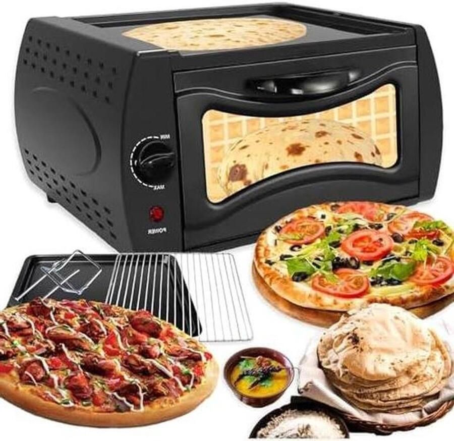 Elektrische Pizzaoven Tandoor Oven Thuis Pizza Bakken Snelle Verwarming 15L Roestvrij staal