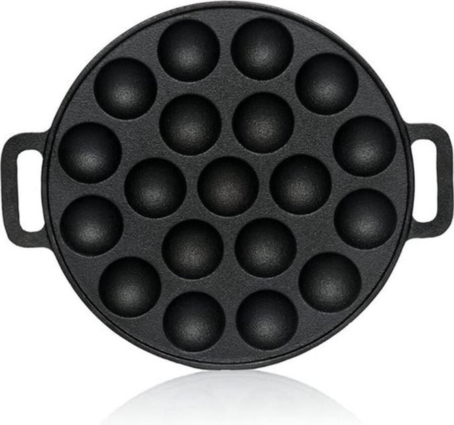 Elektrische poffertjespan 19 mini-pannenkoeken Pannenkoekenpan Gietijzer