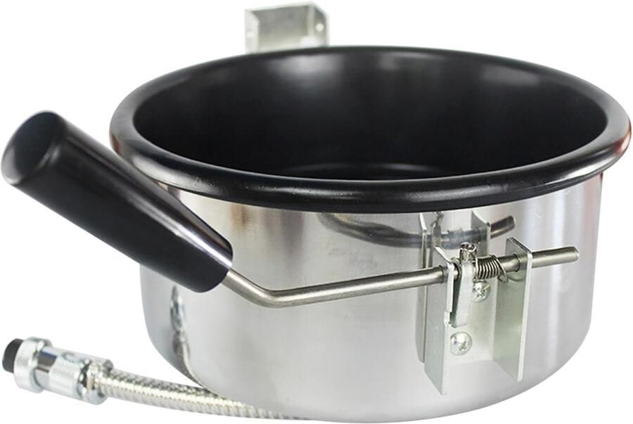 Elektrische Popcornmachine Nostalgische Maker Snacks Maken Verbrandingsbeveiliging 200 ml Capaciteit Zilver