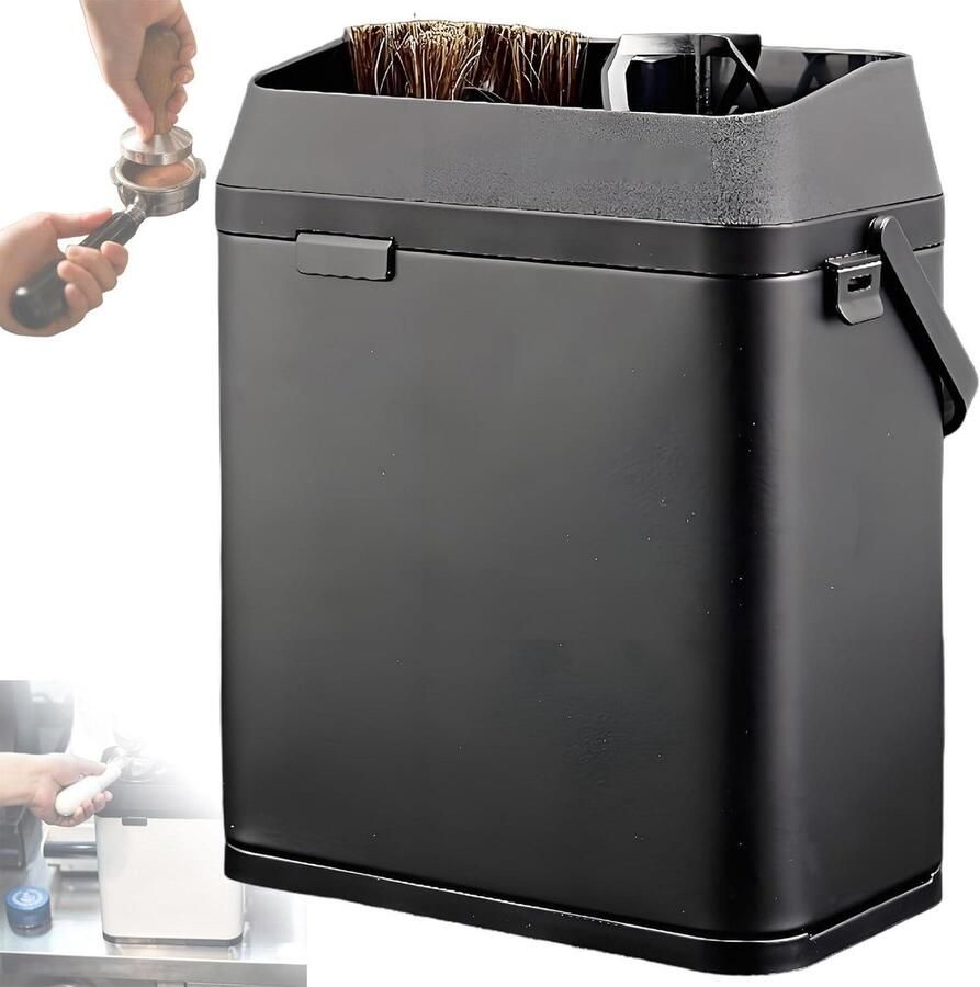 Elektrische Portafilter Reiniger Koffiedik Verwijderaar Koffiezetapparaten Schoonmaken Automatische Koffieresten Verwijdering 58mm Diameter Zwart