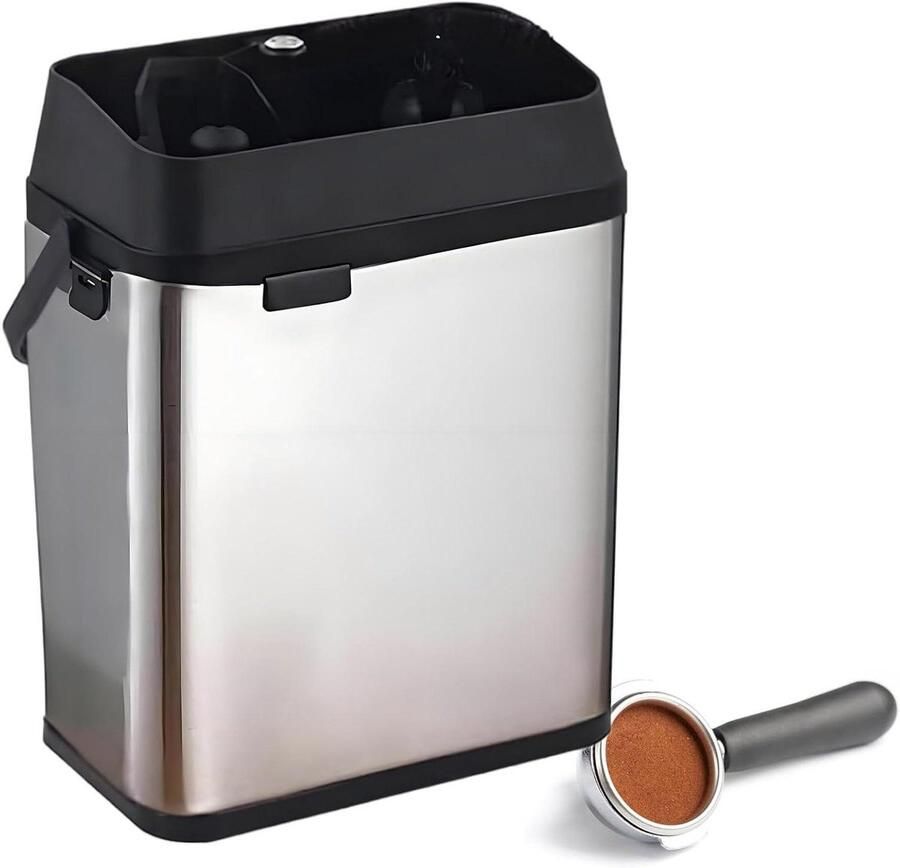 Elektrische Portafilterreiniger Automatische Koffiedikreiniger Espresso Reinigen Krachtige 150W Motor 58 mm Kopdiameter Zilver