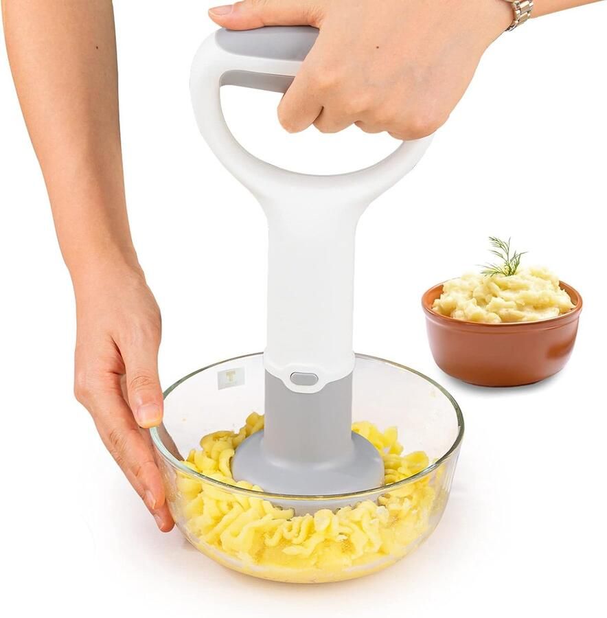 Elektrische Pureemaker Keukenmixer Staafmixer Aardappel Puree Maken 3-in-1 Functionaliteit Wit
