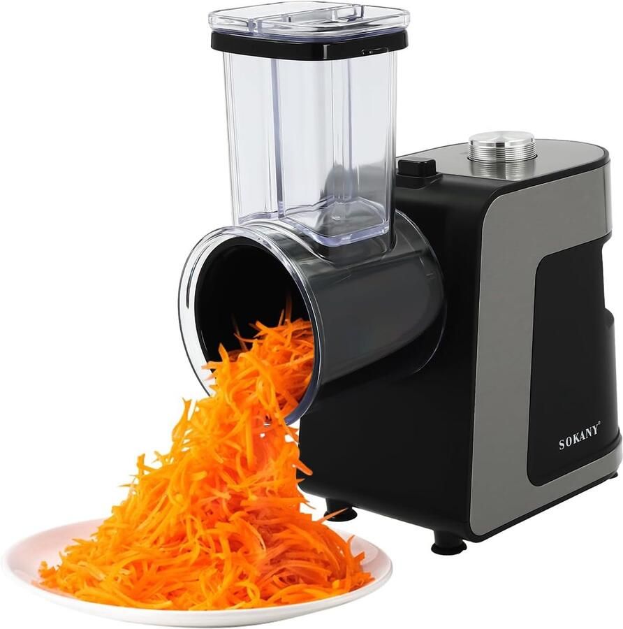 Elektrische Rasp Groentesnijder Keukenrasp Snel Groenten Snijden 10 Scherpe Messen 12 x 15 x 22 cm