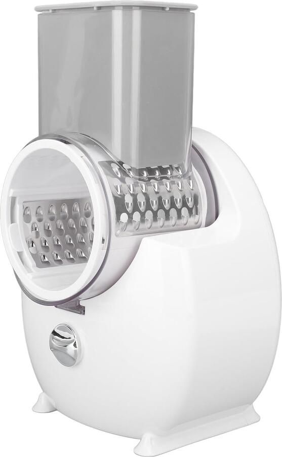 Elektrische Rasp Keukenmachine Slicer Groenten Snijden Volautomatisch Werken 4 Opzetstukken Wit