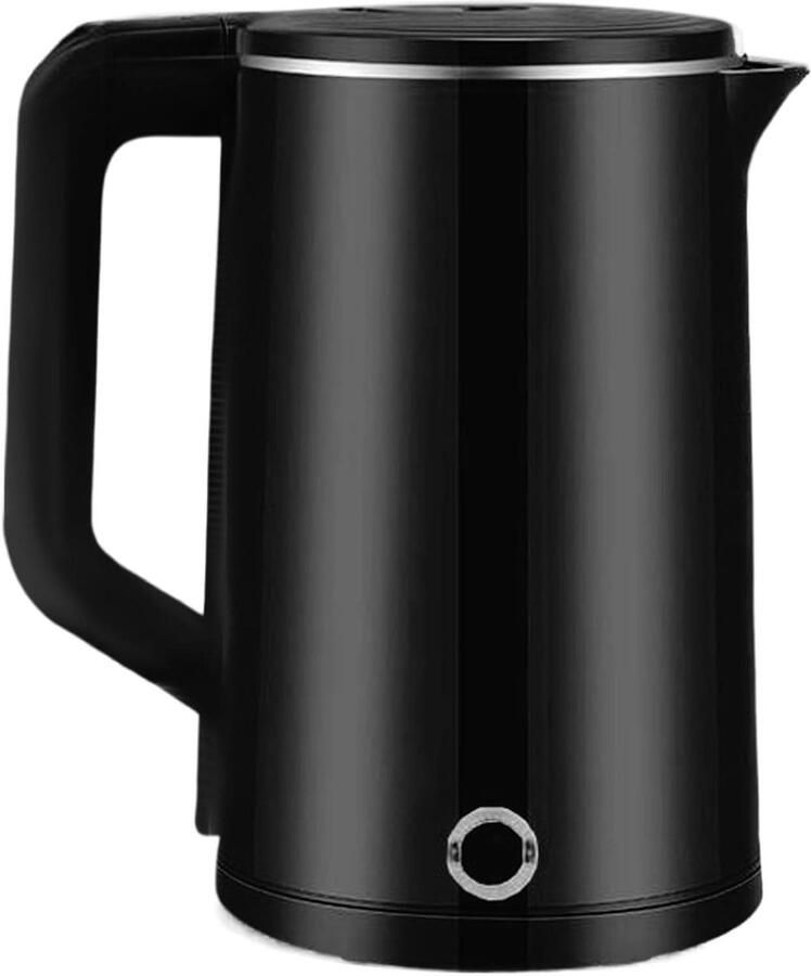 Elektrische Reisketel Draagbare Waterkoker Snel Water Koken Instelbare Temperatuur 2.3 Liter Zwart