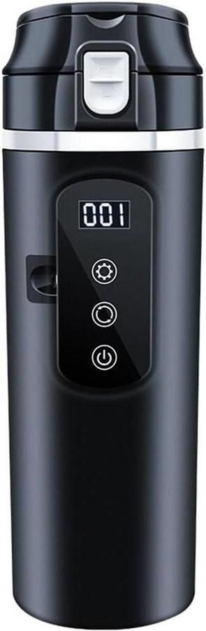 Elektrische reiskoker Autoverwarming beker Warme dranken onderweg Intelligente temperatuurregeling 500 ml Zwart
