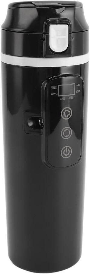 Autoketel Waterkoker Draagbare Koker Drinken Onderweg Intelligente Temperatuurregeling 500ml Zilver
