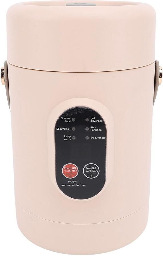 Elektrische Reiswaterkoker Elektrische Stoofpot Gezondheidspot Slowcooker Warmwaterboiler Thee-koffieketel Boiler met Stoommand Lepel Studentenkamer Essentieel (EU-stekker）
