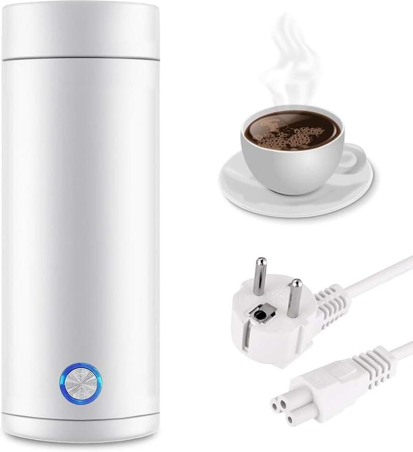Elektrische reiswaterkoker kleine mini 3-in-1 snel koken automatische uitschakeling roestvrij staal voor koffie en thee mini-campingwaterkoker elektrische