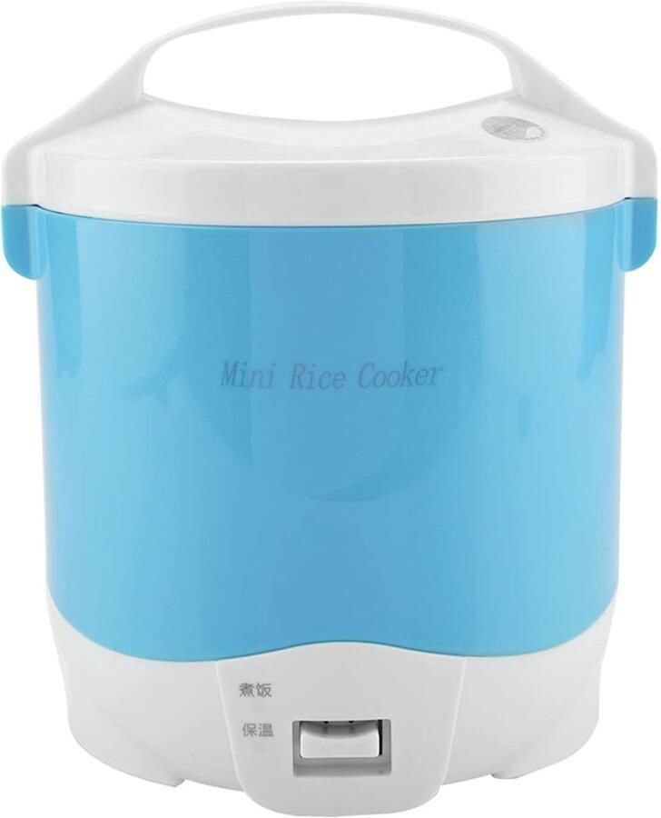 Elektrische rijstkoker 24V 180W 1 6L 7 1x6 7x7 9inch Draagbare multifunctionele rijstkoker Voedselstomer voor auto's Thuiskantoor Reizen (blauw)