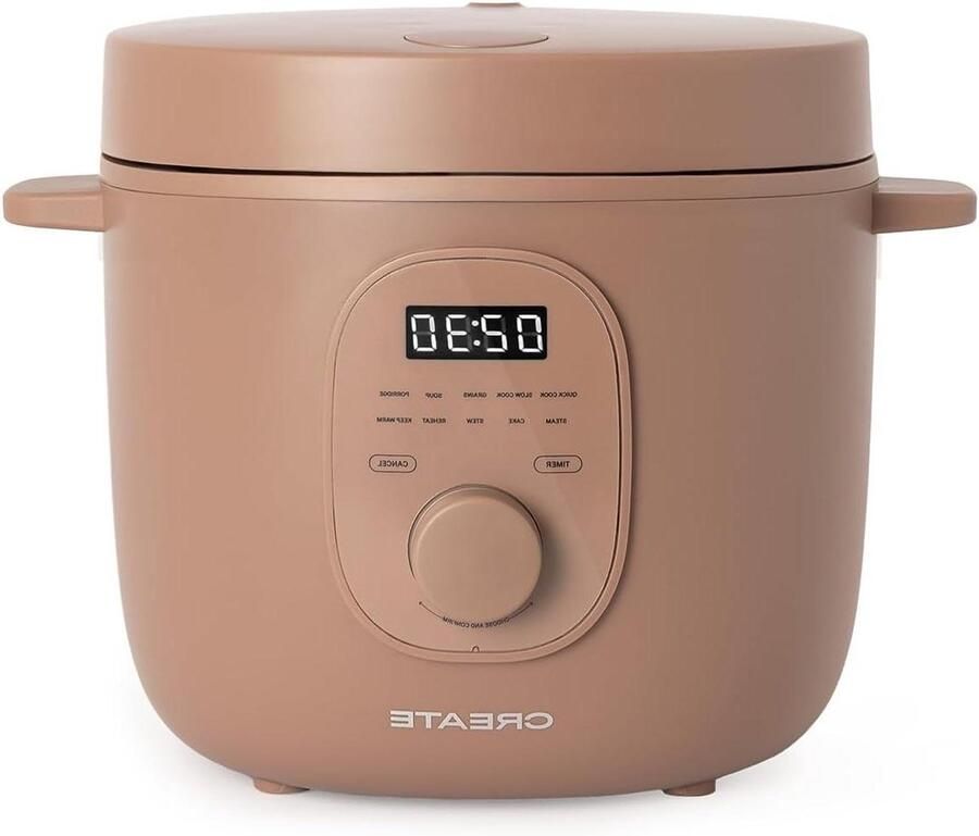 Elektrische Rijstkoker met Stoommandje Maaltijden Bereiden Programmeerbaar tot 24 uur 3 Liter Mocha