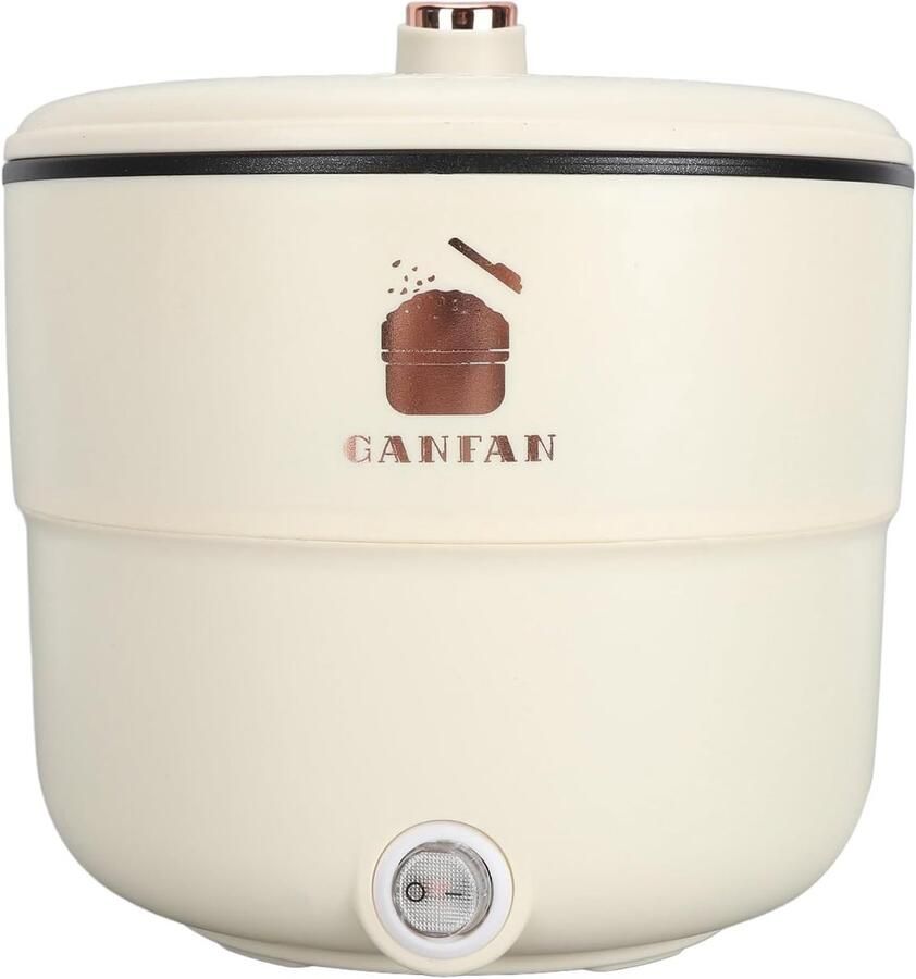 Elektrische Rijstkoker Multi Kookpan Snelle Maaltijden Anti-aanbaklaag 1.8 Liter Zwart