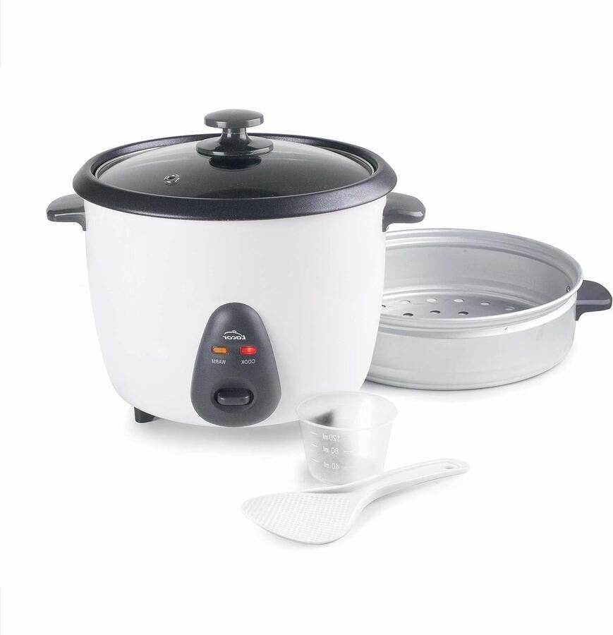 Elektrische rijstkoker Rijstapparaat Gezond koken PFOA-vrije antiaanbaklaag 18 liter Wit