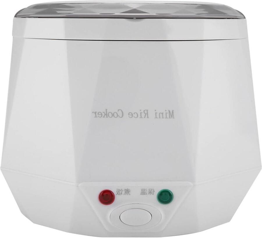 Elektrische Rijstkoker Steamer Voor Onderweg Koken Dubbele Veiligheidssluiting 1.3 Liter Wit