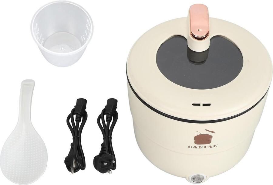 Elektrische Rijstkoker Wit 1 8 Liter Multifunctionele Koker met Dubbele Laag en Anti-aanbaklaag Voor Koken Stomen en Sudderen