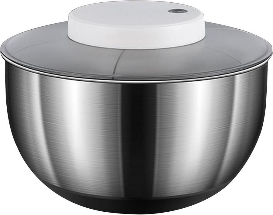 Elektrische Salade Centrifuge 4 8L USB Oplaadbaar RVS Groenten en Fruit Droger - Foto 1