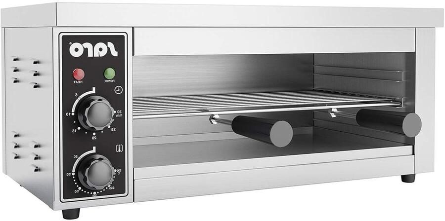 Elektrische Salamander Grill Gratineeroven Warmhoudplaat Professioneel Grillen Roestvrijstalen Behuizing 61 x 32.5 x 28 cm Zilver