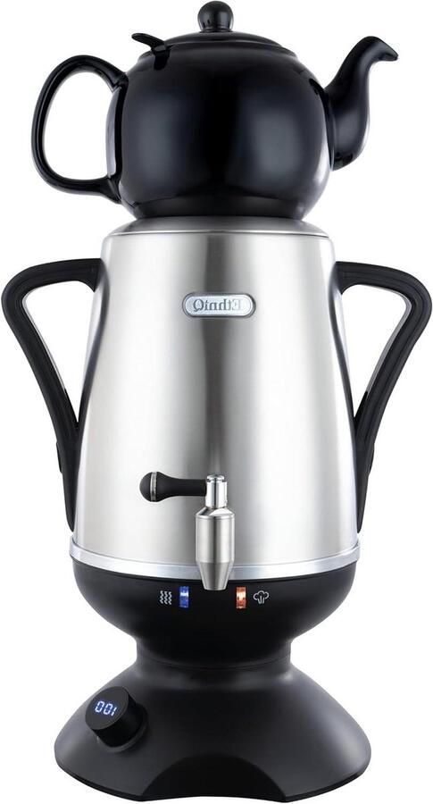 Elektrische Samovar Theemachine Waterkoker Authentiek Thee Zetten Instelbare Temperatuur 4 Liter Zwart