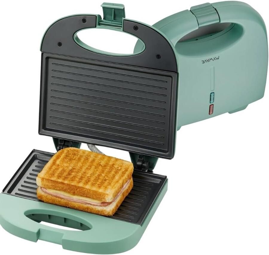 Elektrische Sandwichmaker 750W Antiaanbakplaten 90° Opening Voor Alle Voedselsoorten