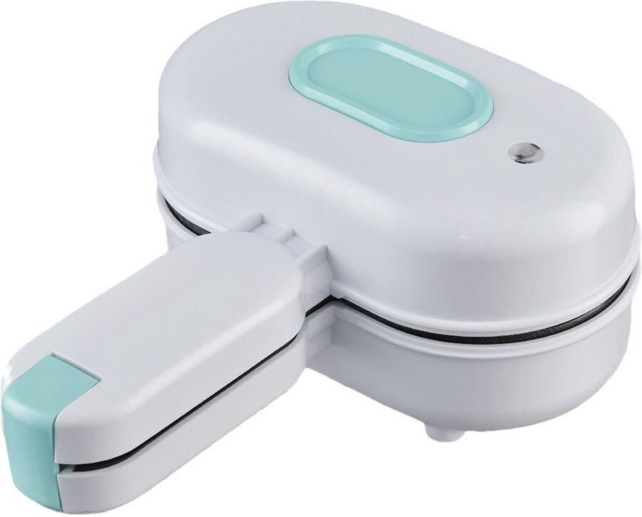 Elektrische sandwichmaker (half formaat) Anti-aanbak ontbijtpan Maakt wafels cheesecakes en hamburgers Multifunctionele en handige ontbijtmaker Mini sandwichmaker Broodrooster Wit