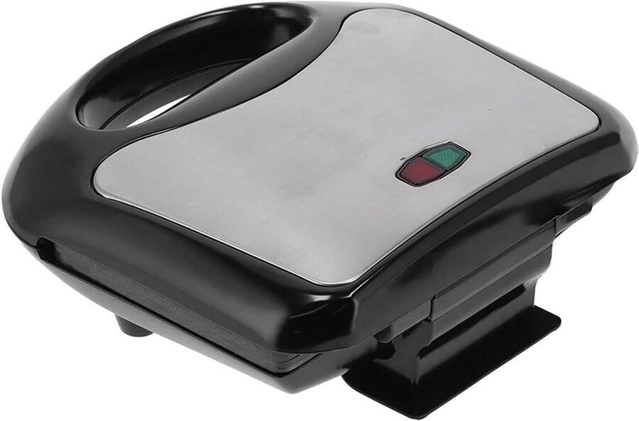 Elektrische Sandwichmaker Tosti Apparaat Ontbijtmachine Snelle Maaltijden Bereiden Antiaanbaklaag 25D x 25W x 11H cm Zwart