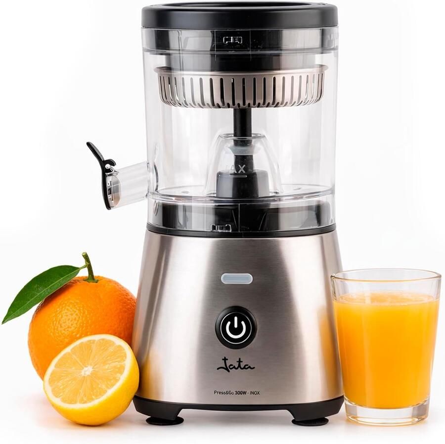 Elektrische Sapcentrifuge Automatische Citruspers Vers Sap Maken Lekvrij Ontwerp 300 Watt Grijs