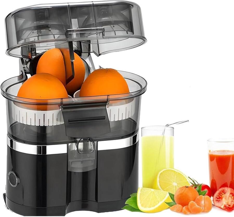Elektrische Sapcentrifuge Citruspers Dubbelkop Vers Sap Maken Dubbele Kop Ontwerp 18.000 Tpm Meerkleurig