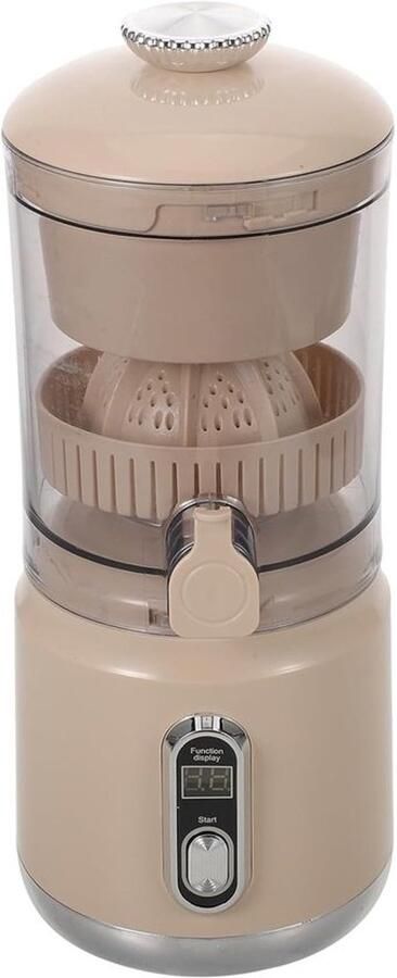 Elektrische Sapcentrifuge Citruspers Gezonde Dranken Maken Automatische Pulp Scheiding 600ml Capaciteit Beige