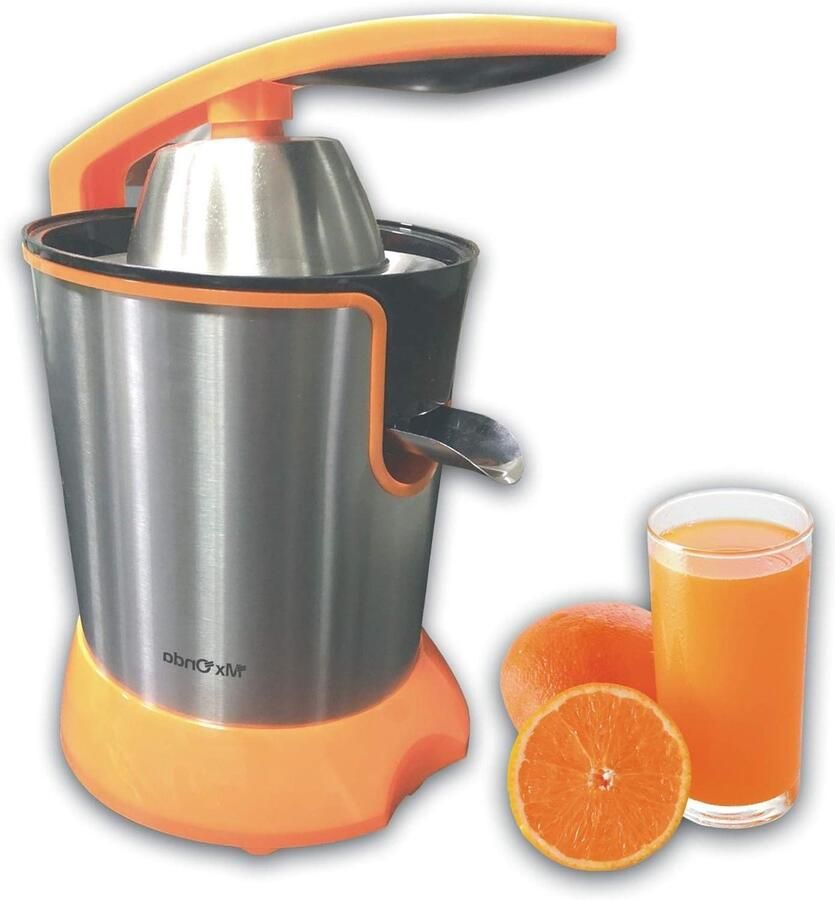 Elektrische Sapcentrifuge Sinaasappelpers Citruspers Verse Sapjes Maken Met Drukhendel 160 Watt Oranje