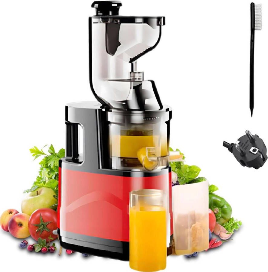 Elektrische sapcentrifuge voor groente en fruit 500 W 2 inlaten 2 uitlaten 37 rpm slowjuicer verse sappen kleine sapmaker sapcentrifuge groenten en fruit