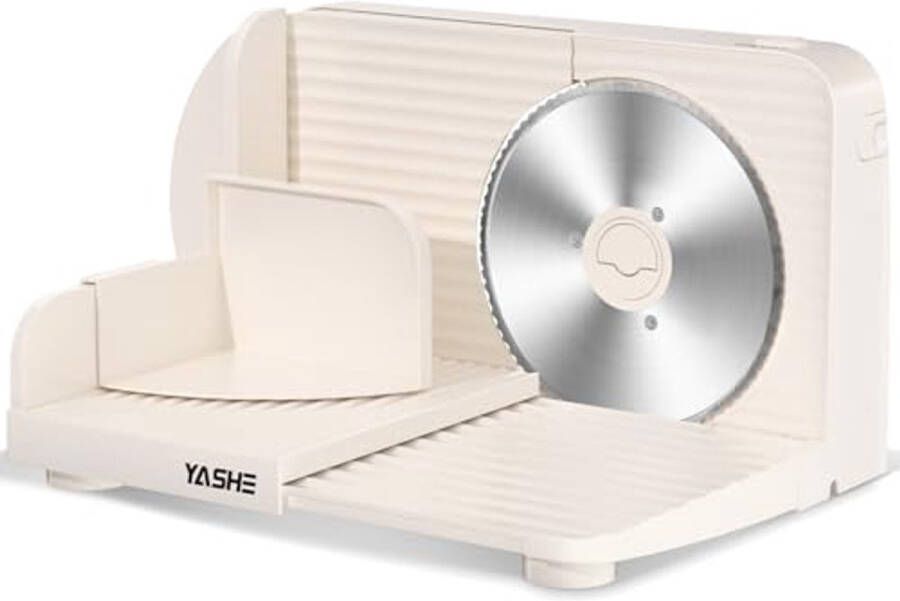 Elektrische schaaf Opvouwbaar 180 W 17 cm gekarteld lemmet verstelbare dikte tot 15 mm ideaal voor vlees kaas brood en groenten