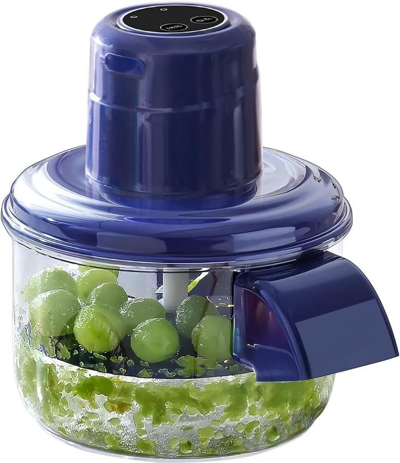 Elektrische Schilmachine Fruit Peller Voeding Bereiding USB Oplaadbaar 20 cm Hoog Blauw