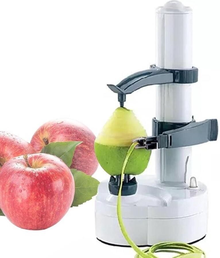Elektrische Schilmachine Groente Fruit Schillen Snelle Keuken Hulp Automatische Balans 29x14 cm Wit Zwart