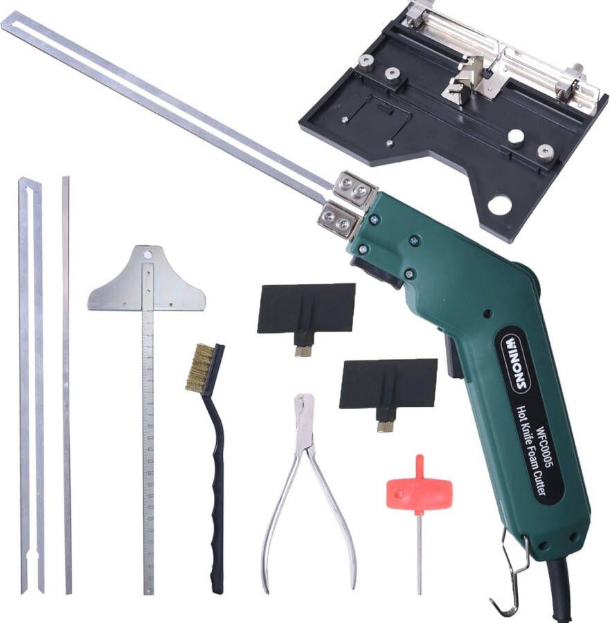 Elektrische Schuimsnijder 200W voor Precisie Snijden van Styrofoam en Schuim Set van 13 met Slee en Liniaal