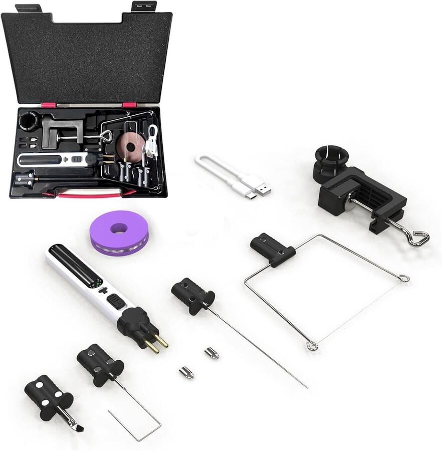 Elektrische Schuimsnijder Hittedraad Snijset Hobby Projecten Maken 5-in-1 Multifunctioneel 27.7 cm Pakket Paars