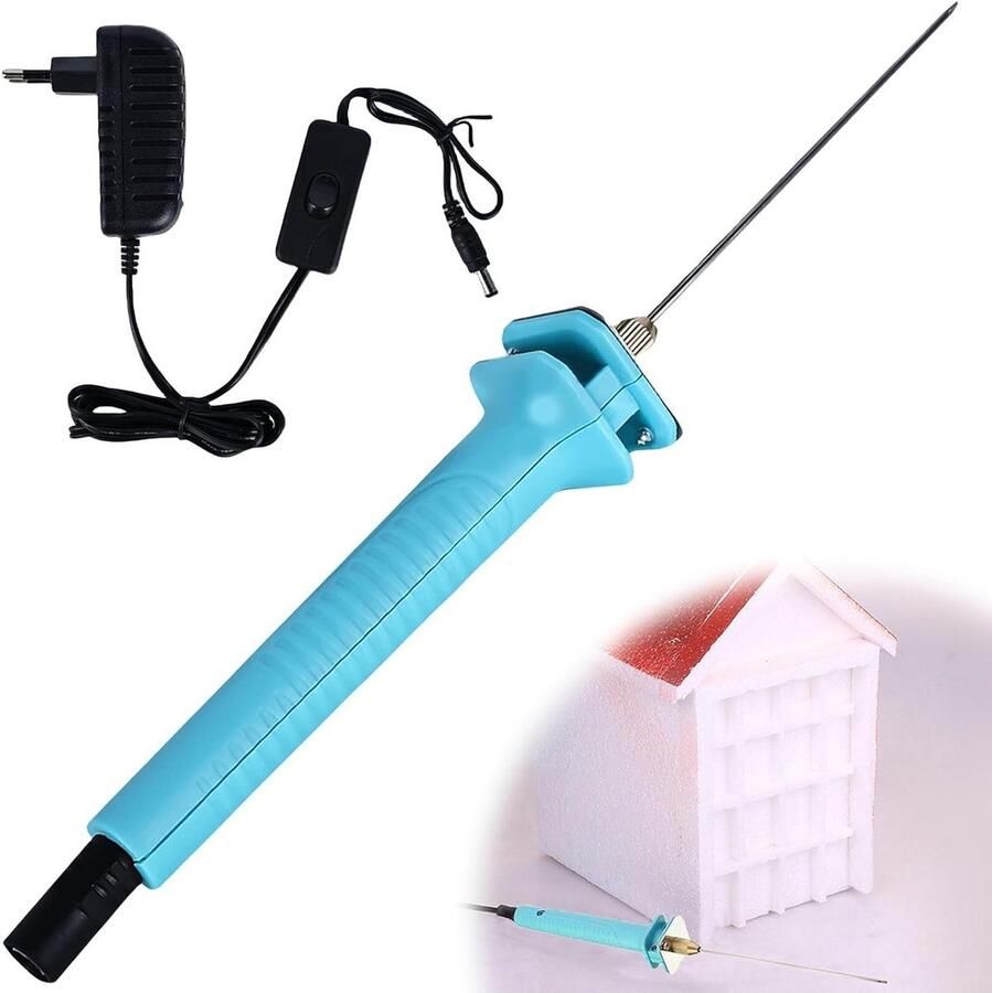Elektrische Schuimsnijder Snijstift Hete Draad Modelbouw Hobby Snel Opwarmend 10 cm Blauw