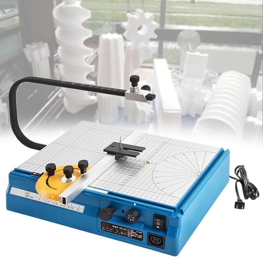 Elektrische Schuimsnijder Tafelmes Piepschuim Precisie Snijden Vormen Inclusief Liniaal Cirkelsnijder Snijhoogte 14cm