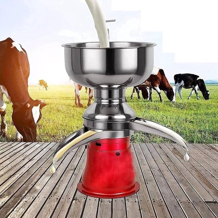 Elektrische separator voor melk Scheider voor room Verse zuivel bereiden Kom met een inhoud van 8L 50L per uur