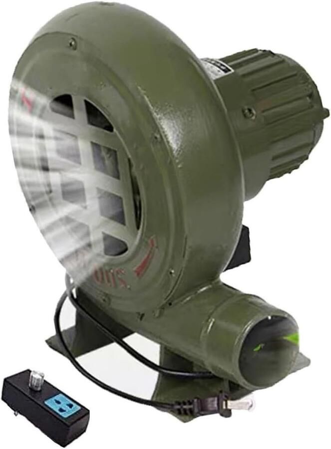 Elektrische Smeedoven Ventilator Grill Ventilator Centrifugaal Buiten Barbecue Variabele Snelheid 250W Groen