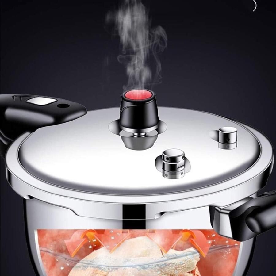 Elektrische Snelkookpan Drukpan Stoofpan Snel Koken 304 Roestvrij Staal 24 cm Zilverkleurig
