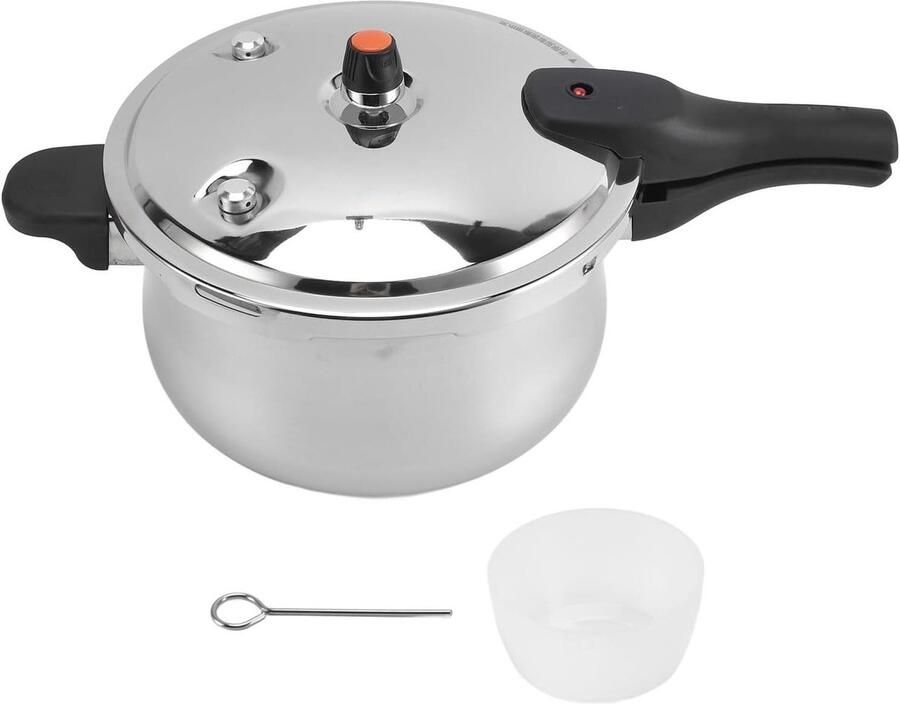 Elektrische Snelkookpan Hogedrukpan Snelkoker Thuis Koken Veilige Drukregeling 7L Zilver
