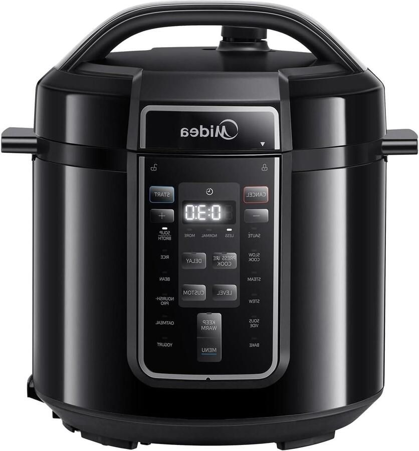 Elektrische Snelkookpan Multicooker Rijstkoker Gemakkelijk Koken 9-in-1 Functies 6 Liter Zwart