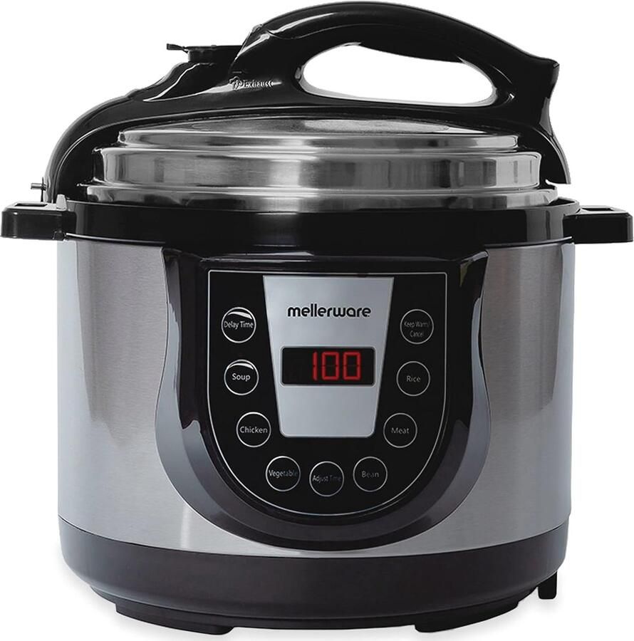 Elektrische Snelkookpan Multicooker Slowcooker Maaltijden Bereiden 24 Uur Timer 5 Liter Capaciteit Zwart